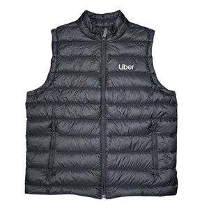 Uber Limited Edition Down Puffer Vest Jacket Black Mens Medium